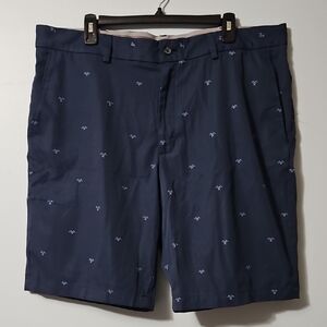 Walter Hagen Dark Blue Patterned Men's Shorts Size 38